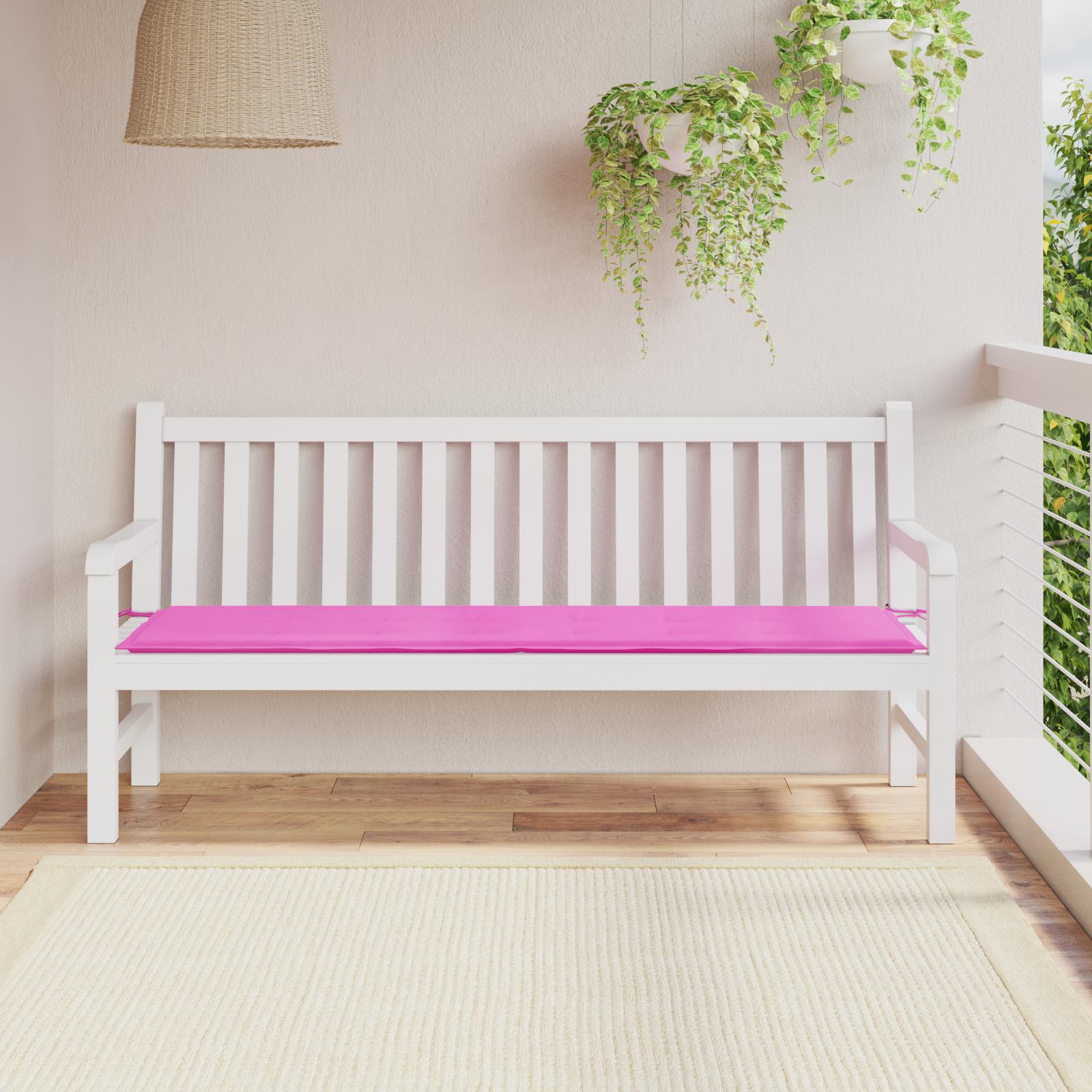 Bænk Pude Ensfarvet Lyserød 150 x 50 x 3 cm Oxford stof