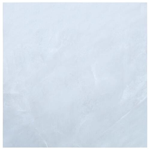 Selvklæbende gulvbrædder 20 stk. 1,86 m² PVC hvid marmor