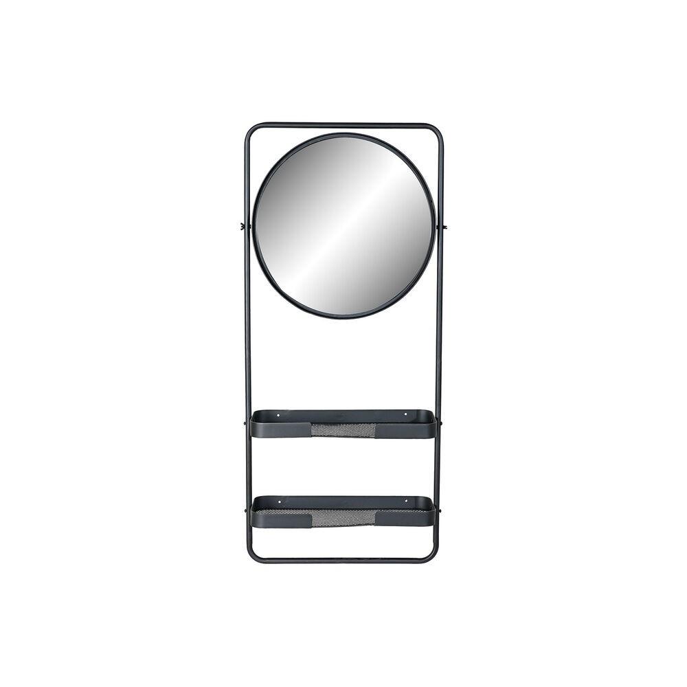 Badeværelse reol Sort Metal Spejl (55 x 20 x 120 cm)